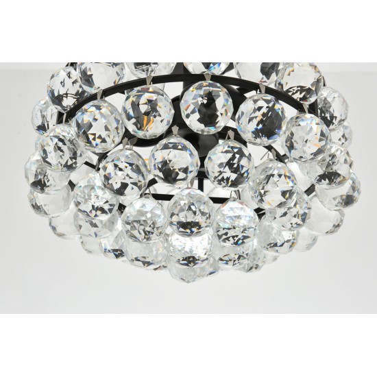 Savannah 12 inch flush mount in black