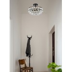 Savannah 14 inch flush mount in black