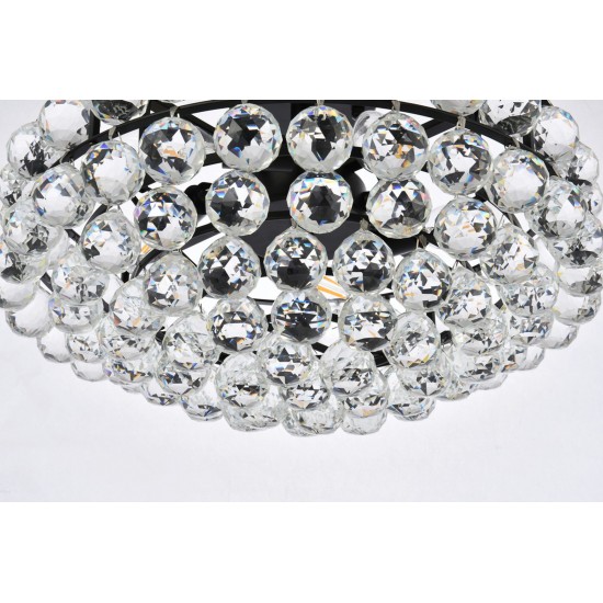 Savannah 18 inch flush mount in black