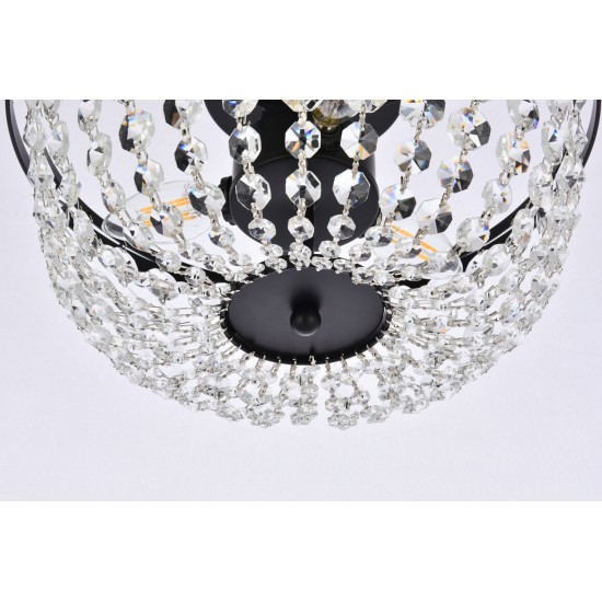 Cora 13 inch flush mount in black