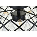 Lyla 13 inch flush mount in black