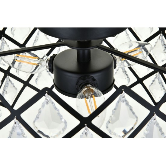 Lyla 13 inch flush mount in black