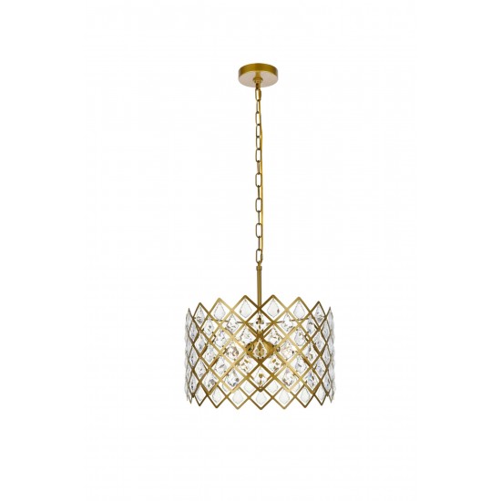 Lyla 16 inch pendant in brass