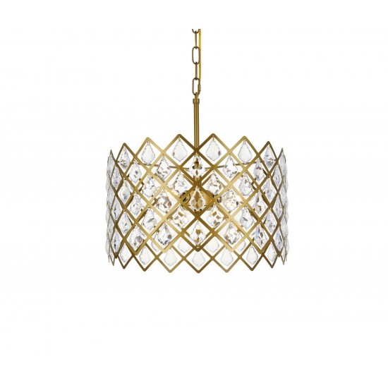 Lyla 16 inch pendant in brass