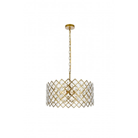 Lyla 21 inch pendant in brass