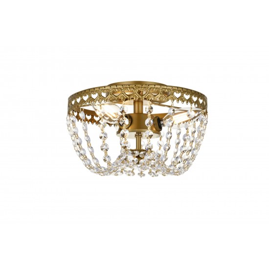 Kylie 10 inch flush mount in brass