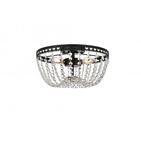 Kylie 12 inch flush mount in black