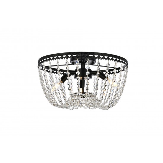 Kylie 16 inch flush mount in black