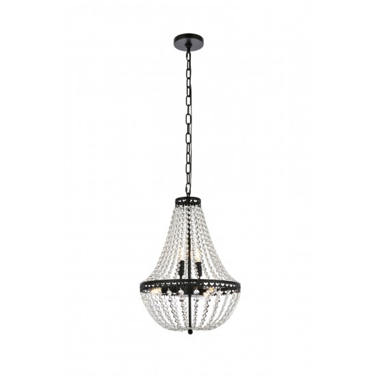 Valeria 14 inch pendant in black