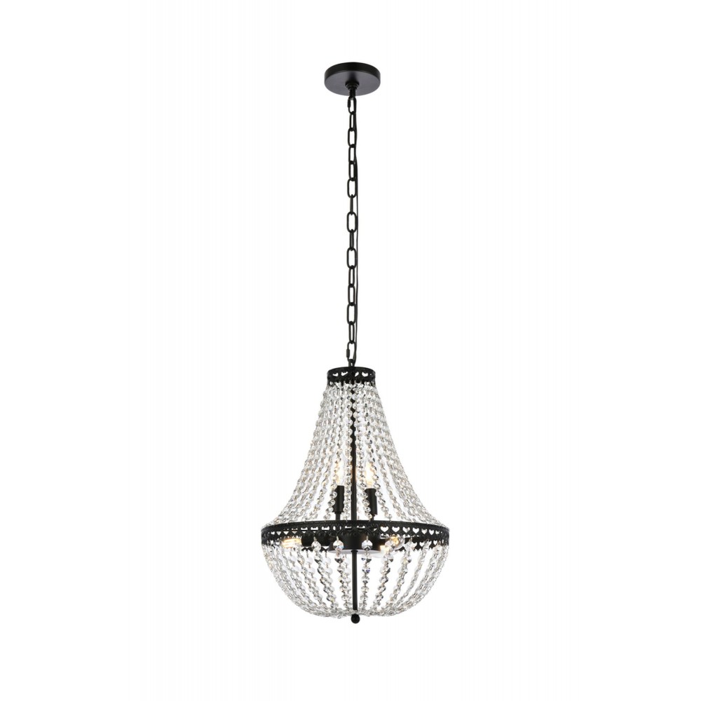 Valeria 14 inch pendant in black