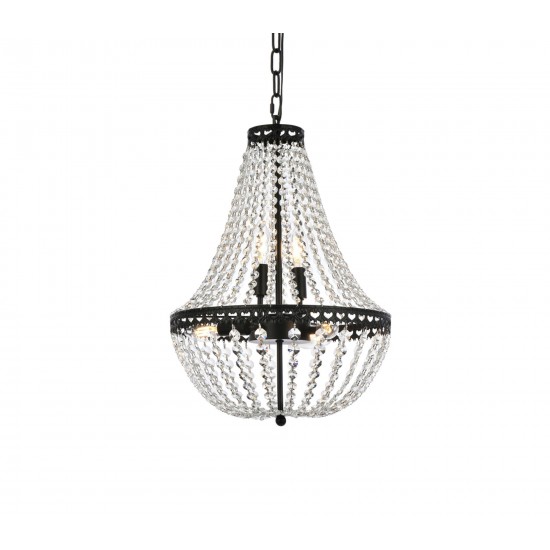 Valeria 14 inch pendant in black