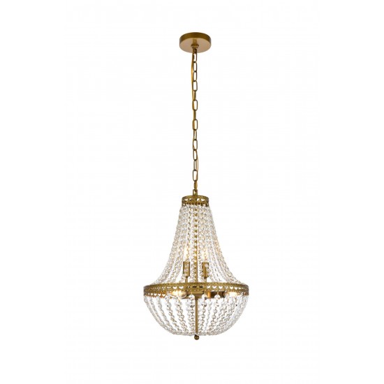 Valeria 14 inch pendant in brass