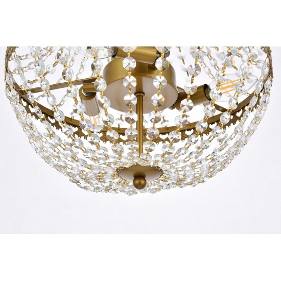 Valeria 14 inch pendant in brass