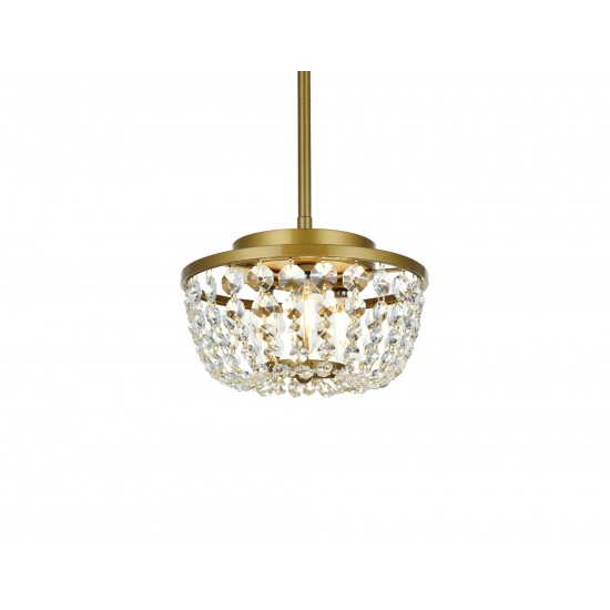 Gianna 10 inch pendant in brass