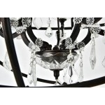 Geneva 5 light Dark Bronze Pendant Clear Royal Cut crystal