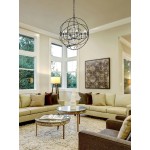 Geneva 6 light Dark Bronze Chandelier Golden Teak (Smoky), 1130D32DB-GT/RC