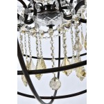 Geneva 6 light Dark Bronze Chandelier Golden Teak (Smoky), 1130D32DB-GT/RC