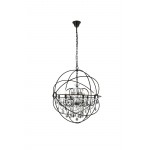 Geneva 6 light Dark Bronze Chandelier Silver Shade (Grey), 1130D32DB-SS/RC