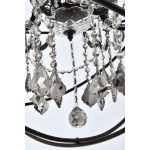 Geneva 6 light Dark Bronze Chandelier Silver Shade (Grey), 1130D32DB-SS/RC