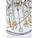 Geneva 6 light polished nickel Chandelier Golden Teak (Smoky), 1130D32PN-GT/RC