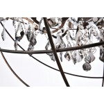 Geneva 18 light Dark Bronze Chandelier Silver Shade (Grey) Royal Cut crystal