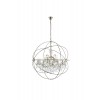 Geneva 18 light polished nickel Chandelier Clear Royal Cut crystal