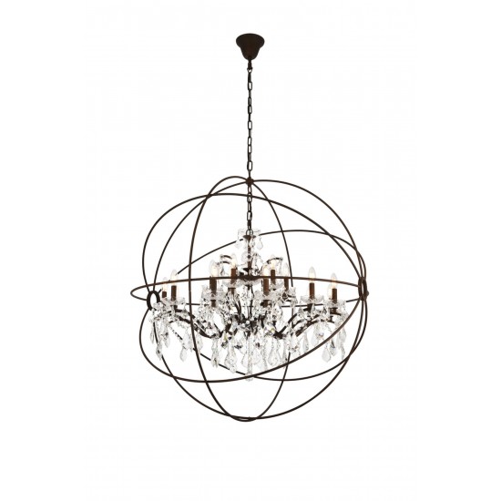 Geneva 18 light Rustic Intent Chandelier Clear Royal Cut crystal