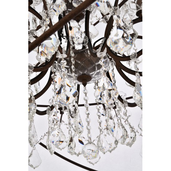 Geneva 18 light Rustic Intent Chandelier Clear Royal Cut crystal