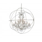 Geneva 25 light polished nickel Chandelier Clear Royal Cut crystal