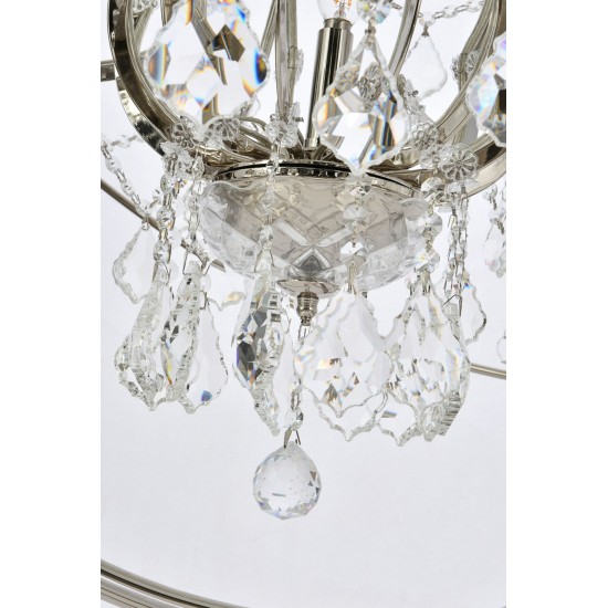 Geneva 25 light polished nickel Chandelier Clear Royal Cut crystal