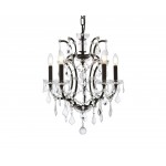 Elena 5 light Rustic Intent Pendant clear Royal Cut crystal