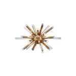 Maxwell 7 light Burnished BrassandClear Wall Sconce Clear Royal Cut Crystal