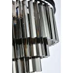 Sydney 9 light Matte Black Chandelier Silver Shade (Grey), 1201D20MB-SS/RC