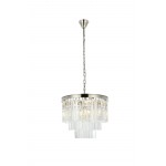 Sydney 9 light polished nickel Chandelier Clear Royal Cut Crystal, 1201D20PN/RC