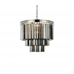 Sydney 9 light polished nickel Chandelier Silver Shade (Grey), 1201D20PN-SS/RC