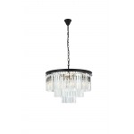 Sydney 9 light Matte Black Chandelier Clear Royal Cut Crystal, 1201D26MB/RC