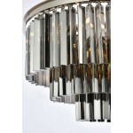 Sydney 9 light polished nickel Chandelier Silver Shade (Grey), 1201D26PN-SS/RC