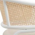 Leisuremod Ervilla Modern Dining Chair with Steel Legs, Set of 4, Beige