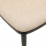 LeisureMod Tule Mid-Century Dining Side Chair Set of 2, Walnut/Light Brown