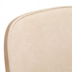 LeisureMod Tule Mid-Century Dining Side Chair Set of 2, Walnut/Light Brown