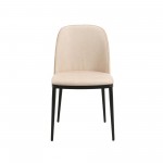 LeisureMod Tule Mid-Century Dining Side Chair Set of 2, Walnut/Light Brown