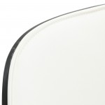 LeisureMod Tule Mid-Century Modern Dining Side Chair, Black/White