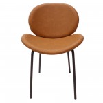 LeisureMod Servos Modern Dining Side Chair, Dark Brown