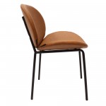 LeisureMod Servos Modern Dining Side Chair, Dark Brown