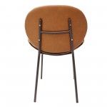 LeisureMod Servos Modern Dining Side Chair, Dark Brown