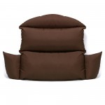 LeisureMod Hanging 2 person Egg Swing Cushion, Brown