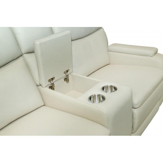 Gunner Console Loveseat w/Power Recline, Head Rests, Cupholders & Storage