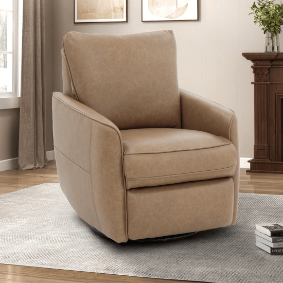 3P-1446 Maple Power Swivel Glider Recliner