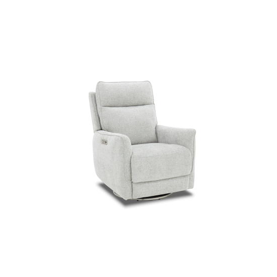 Maben Triple Power Swivel Recliner w/Power Recline, Head Rest & Power Lumbar