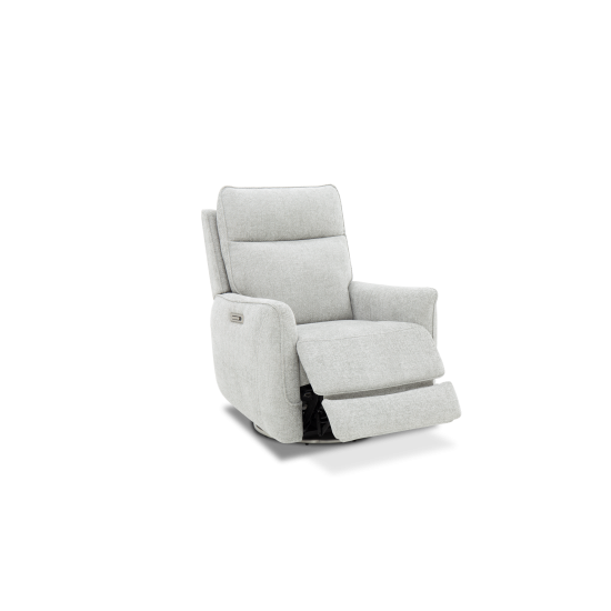 Maben Triple Power Swivel Recliner w/Power Recline, Head Rest & Power Lumbar